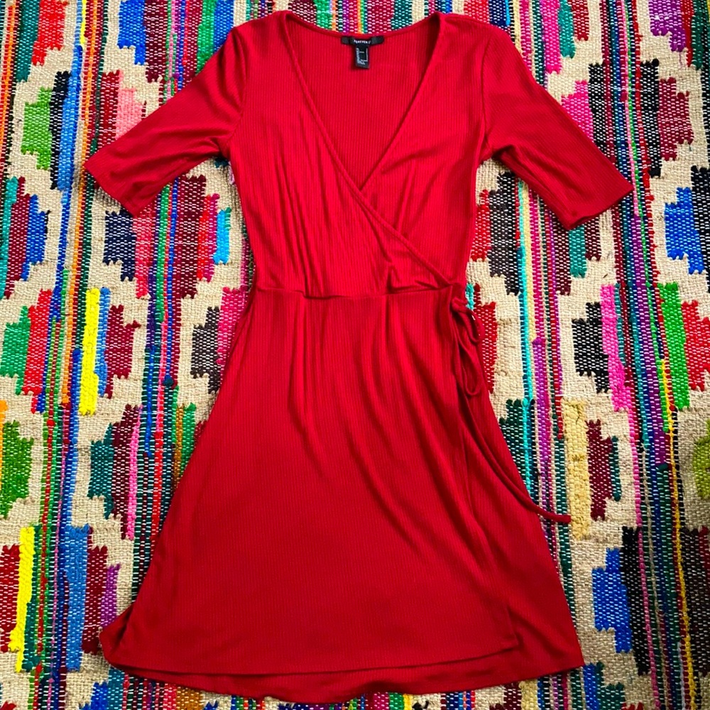Forever 21, Red, Wrap Dress